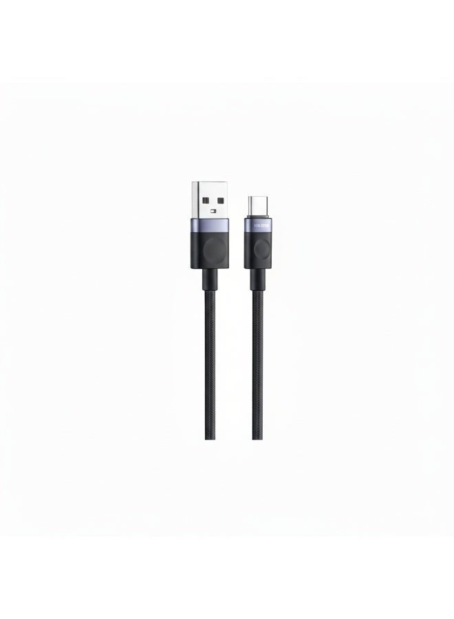 فين ديونز كابل شحن ونقل بيانات سريع USB-A إلى Type-C بقوة 18 واط، كابل متين للهواتف الذكية وبنوك الطاقة - 1 متر - Image 2